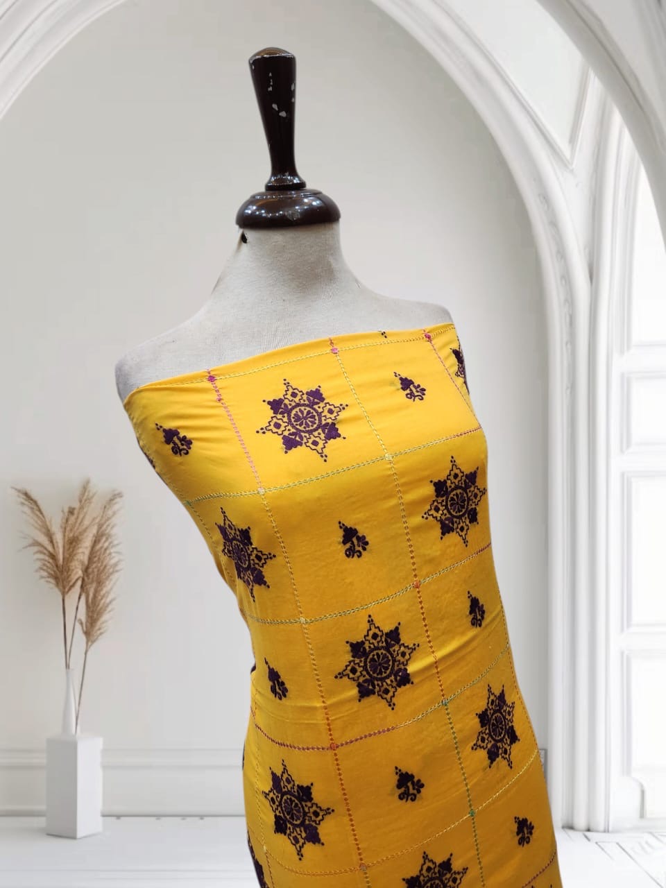 Tarkashi lawn hand embroidered shirt