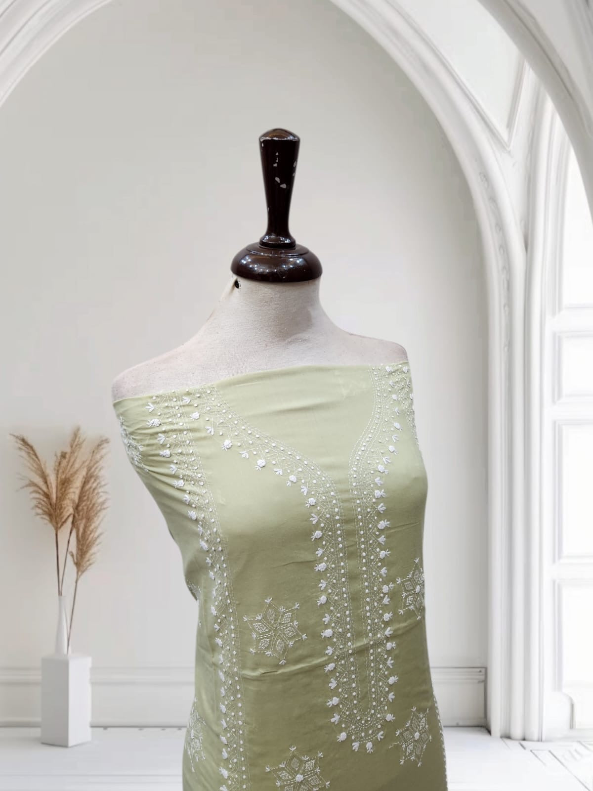 Kanthakari with bor lawn hand embroidered shirt