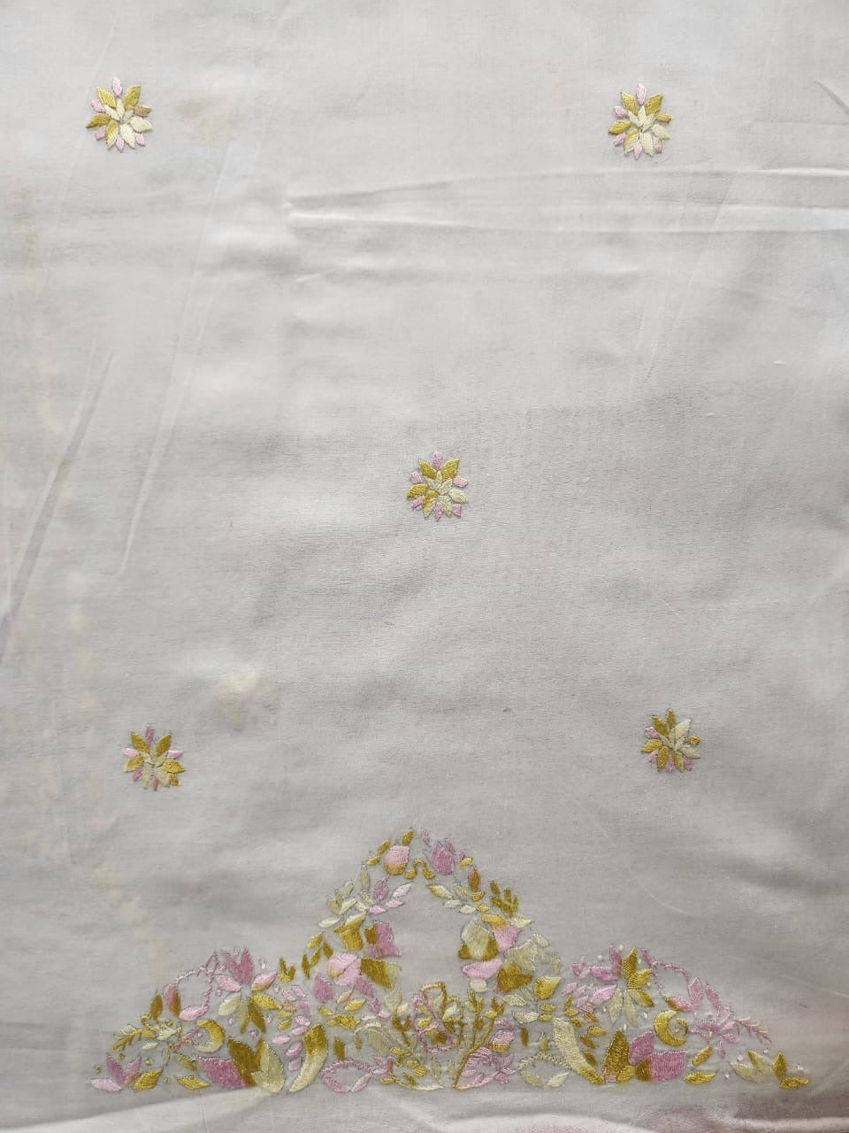 Anchor ⚓️ thread lawn hand embroidered shirt