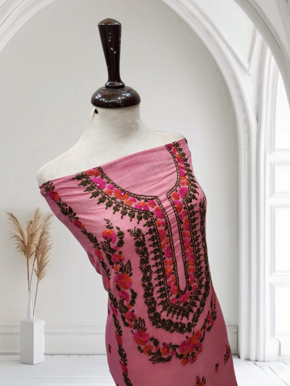 Heavy embroidered lawn shirt