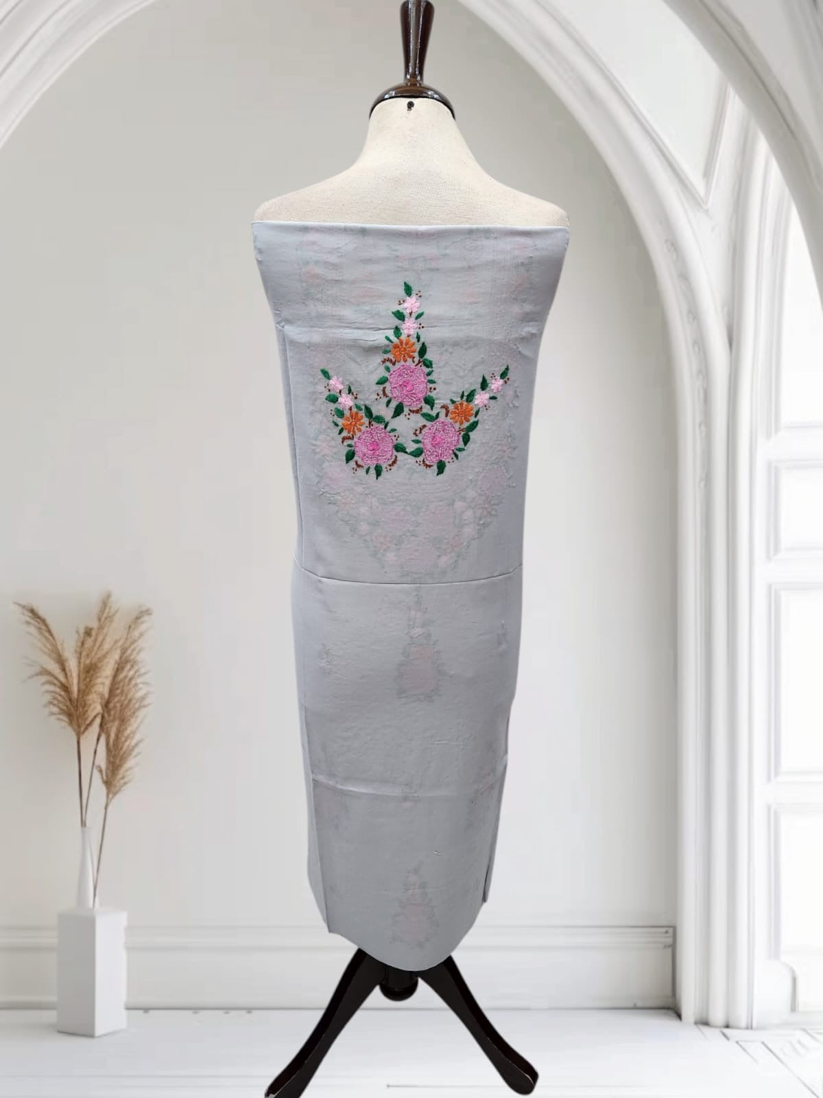 Premium quality lawn hand embroidered shirt