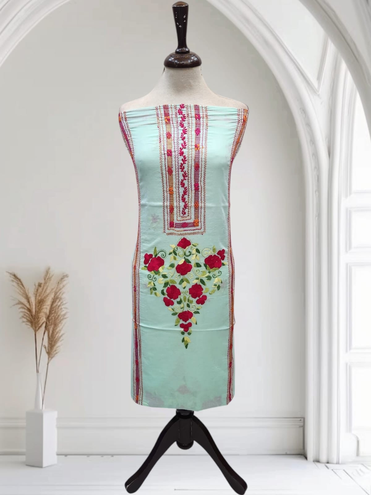 Tarkashi lawn hand embroidered shirt