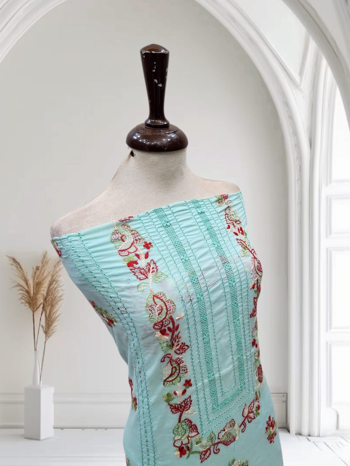 Tarkashi lawn hand embroidered shirt