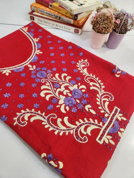 Lawn hand embroidered shirt