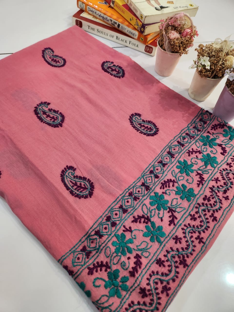 Lawn casual hand embroidered shirt