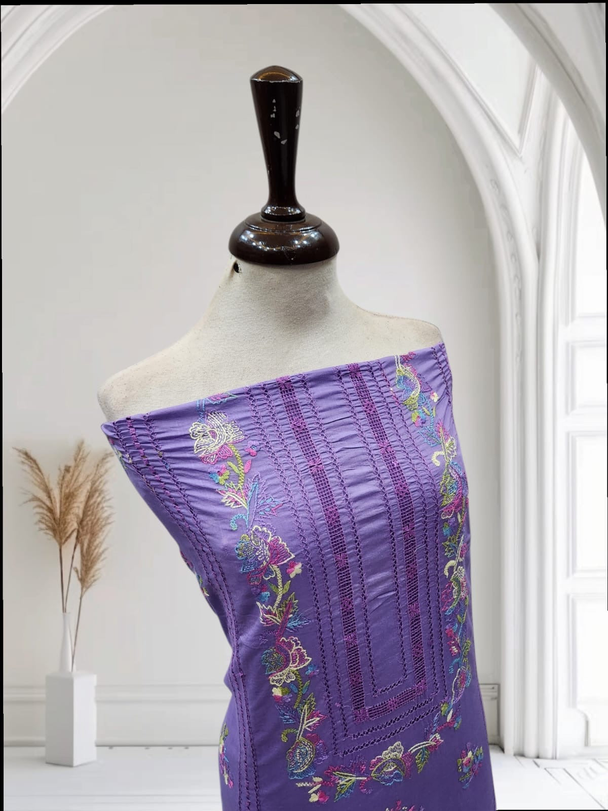 Fresh Lavender Tarkashi lawn Shirt