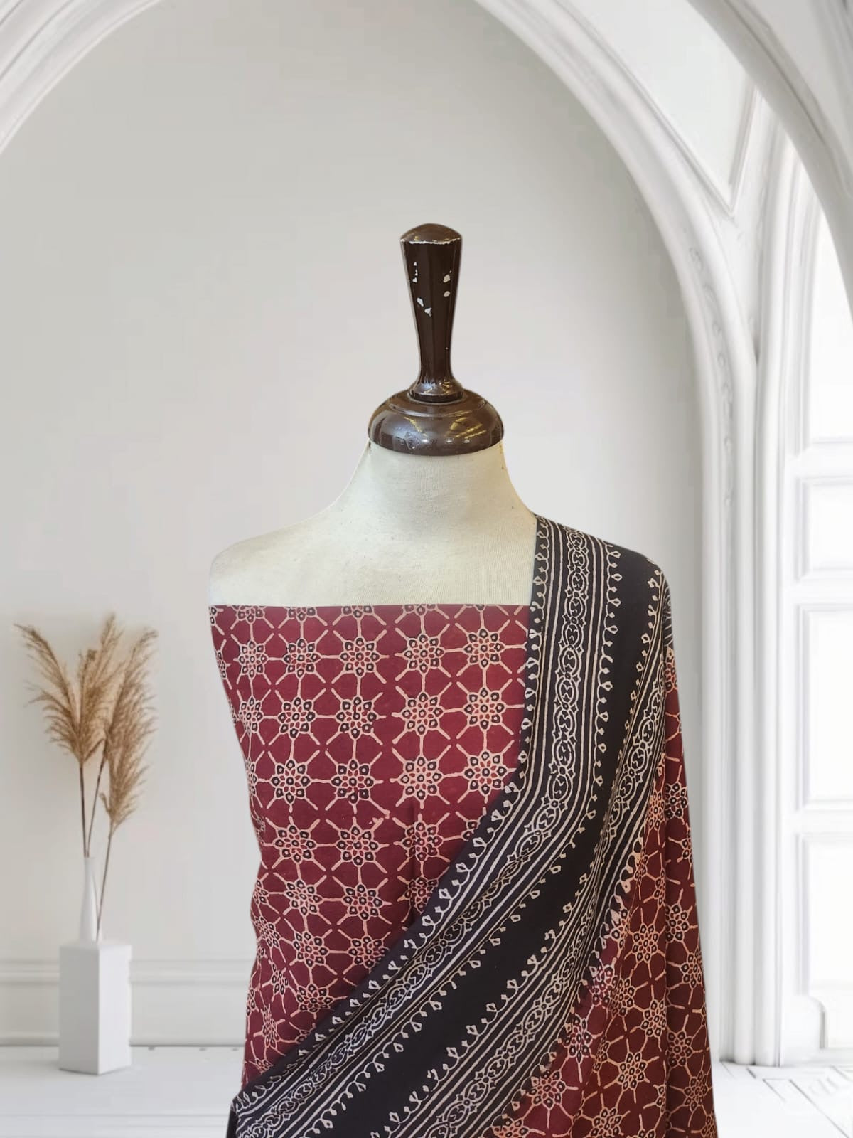Linen Natural dyed 2pc Shirt and Dupatta
