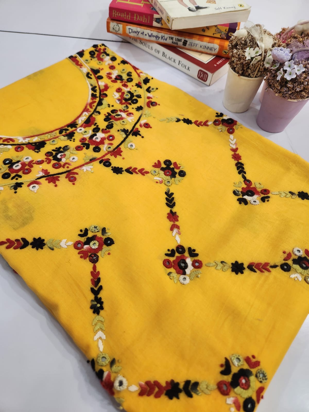 Lawn hand embroidered shirt