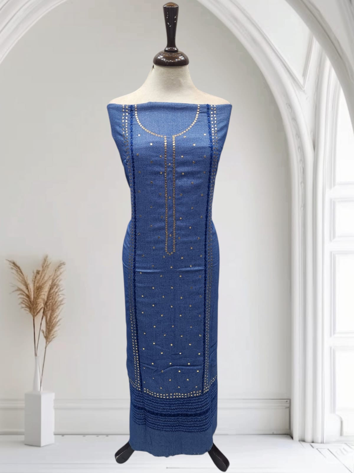 Linen Tarkashi with Mukesh shirt trouser