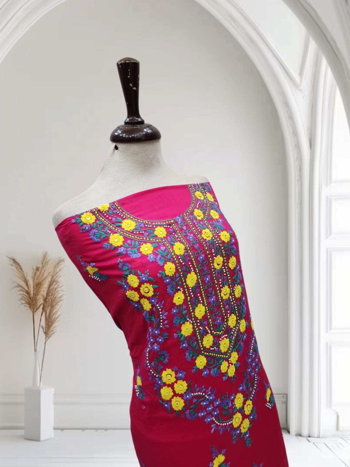 Most beautiful lawn hand embroidered shirt