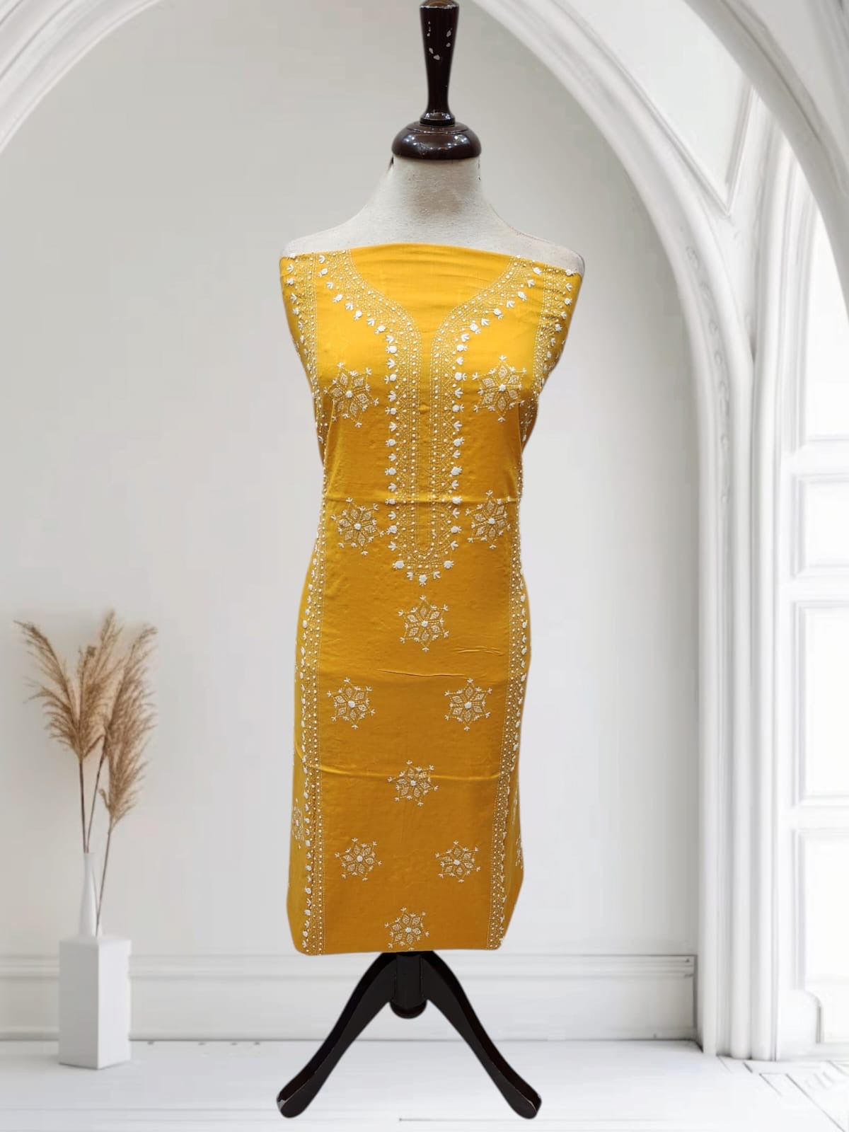 Kanthakari with bor lawn hand embroidered shirt