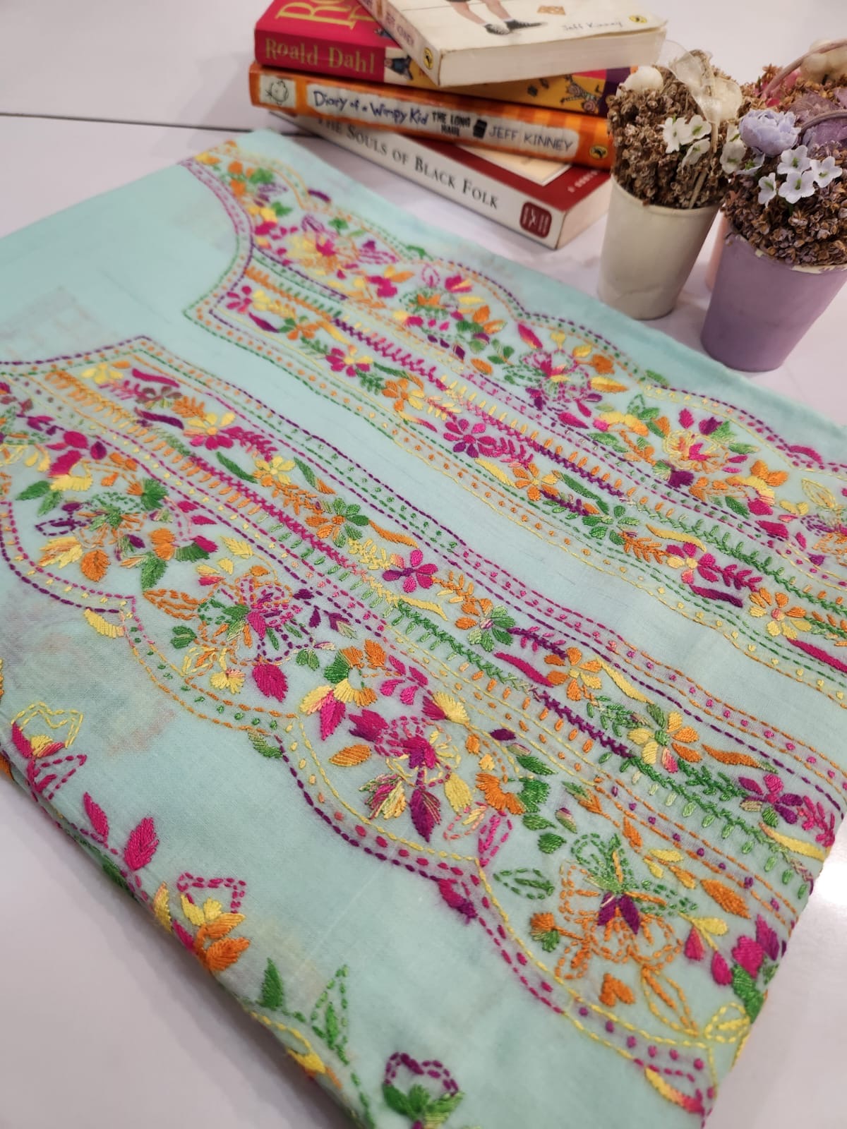 Lawn hand embroidered shirt