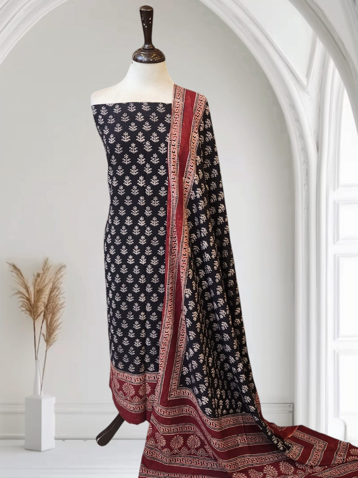 Linen Natural dyed 2pc Shirt and dupatta