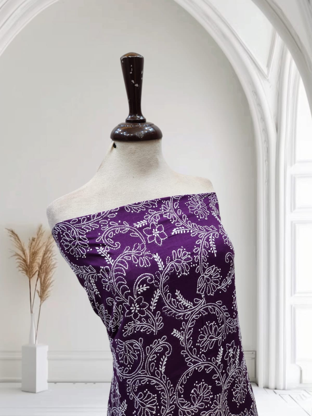 Lawn hand embroidered Jaal shirt