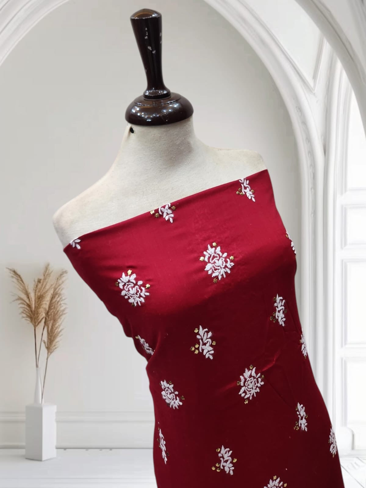 Chikankari mukesh lawn shirt
