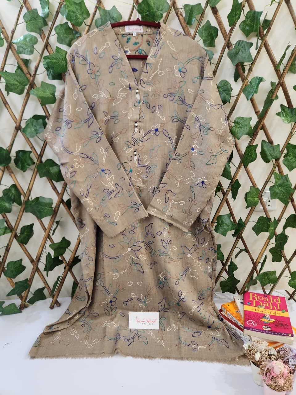 Pashmina kantha kurta size XL