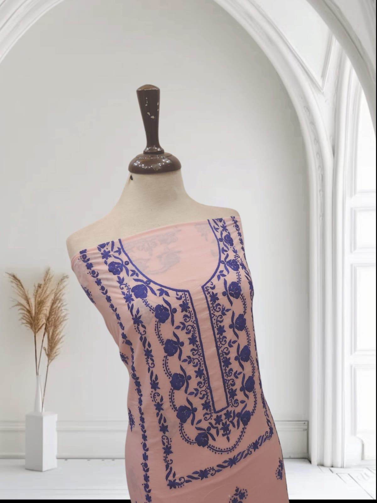 Lawn hand embroidered shirt