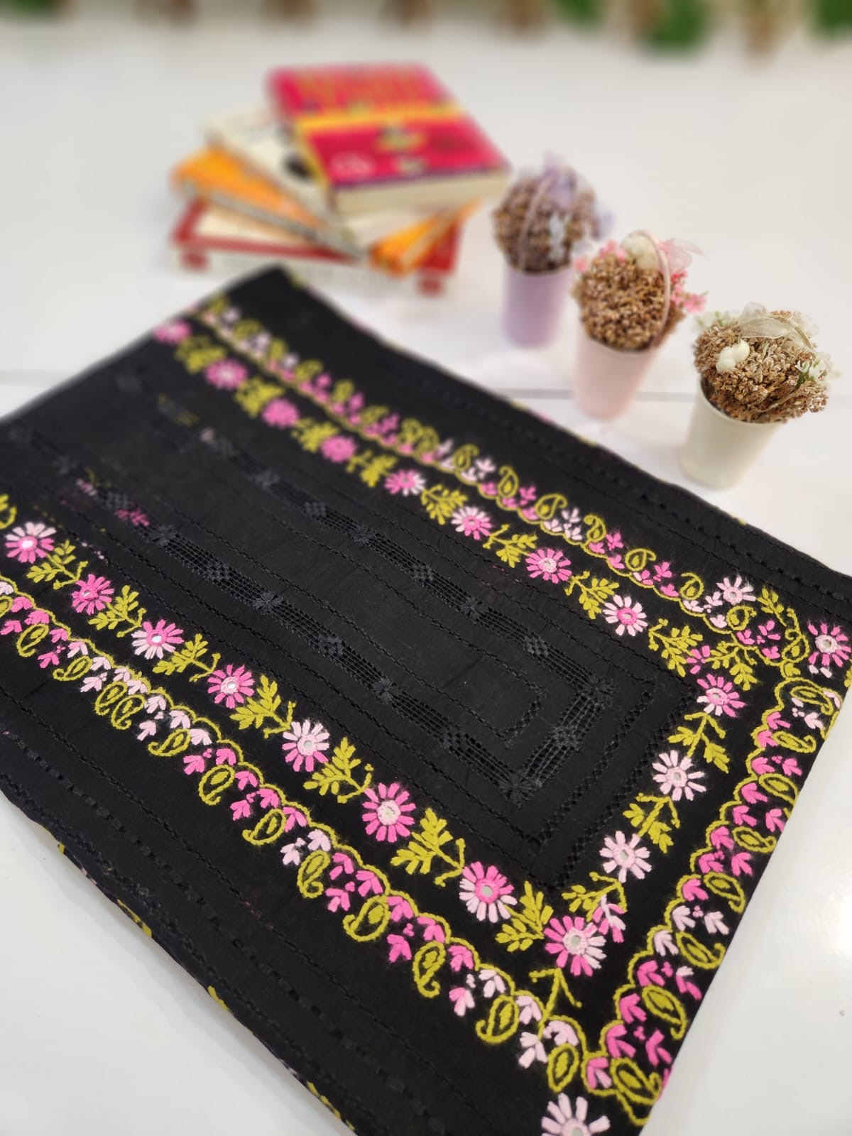 Black Tarkashi Lawn Shirt