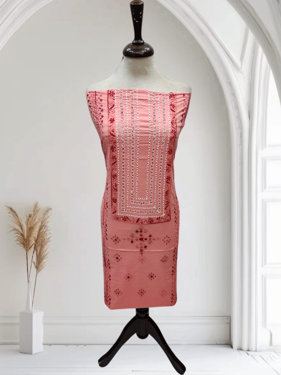 Tarkashi lawn hand embroidered shirt