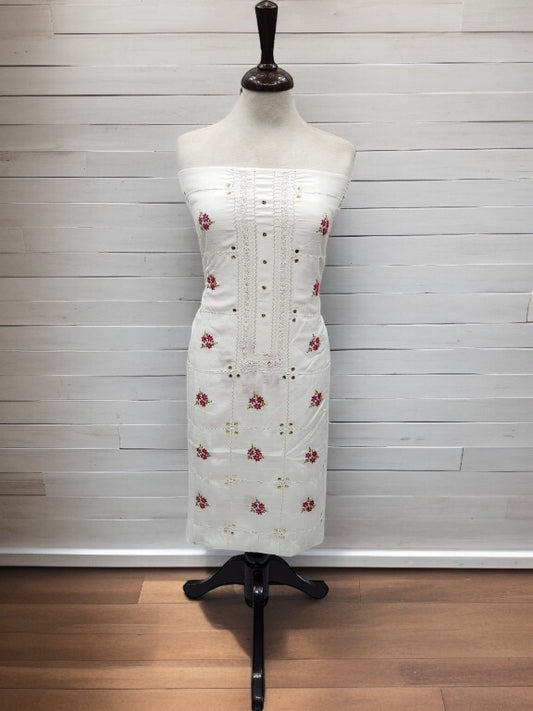 Raw silk Tarkashi with mukesh shirt