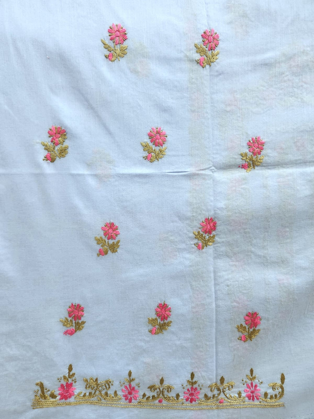 Lawn hand embroidered shirt