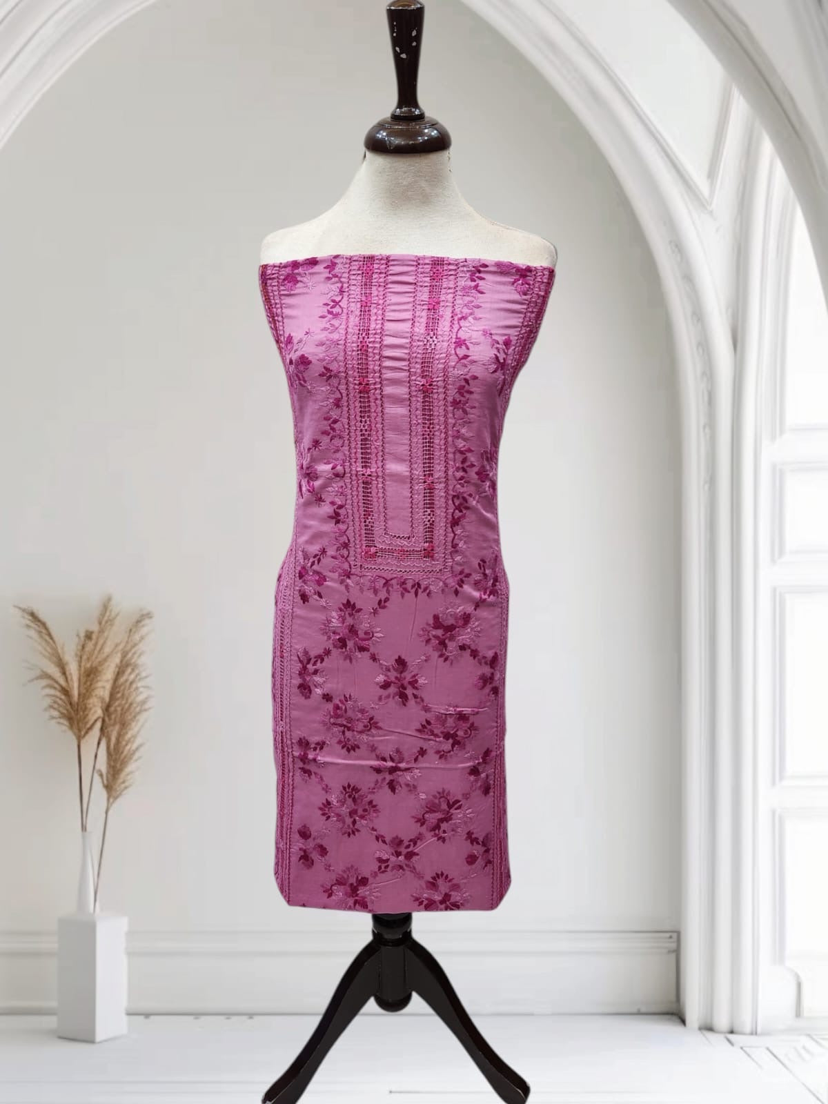 Tarkashi lawn hand embroidered shirt