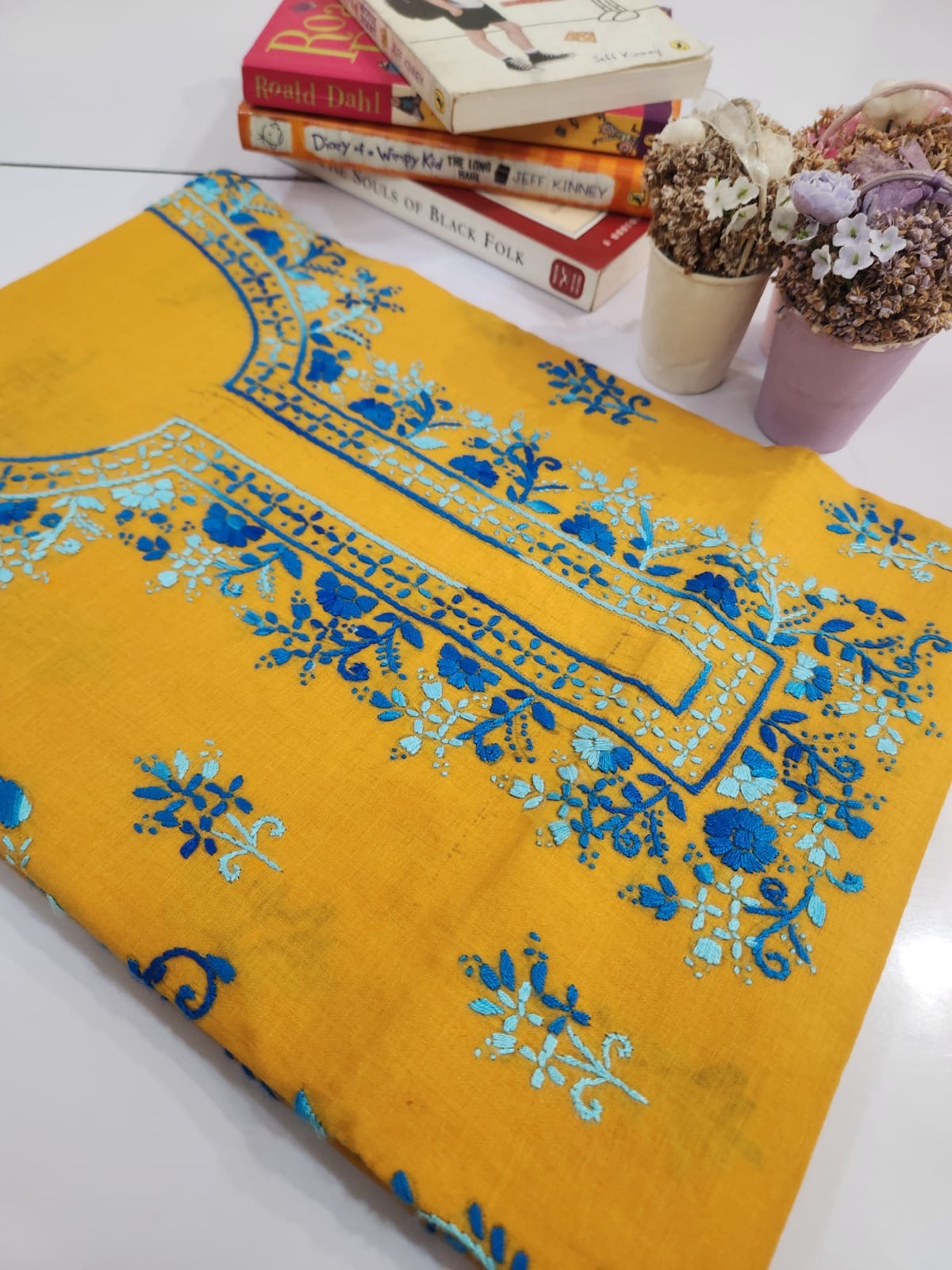 Lawn hand embroidered shirt