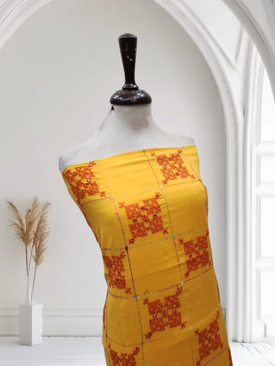 Tarkashi lawn hand embroidered shirt