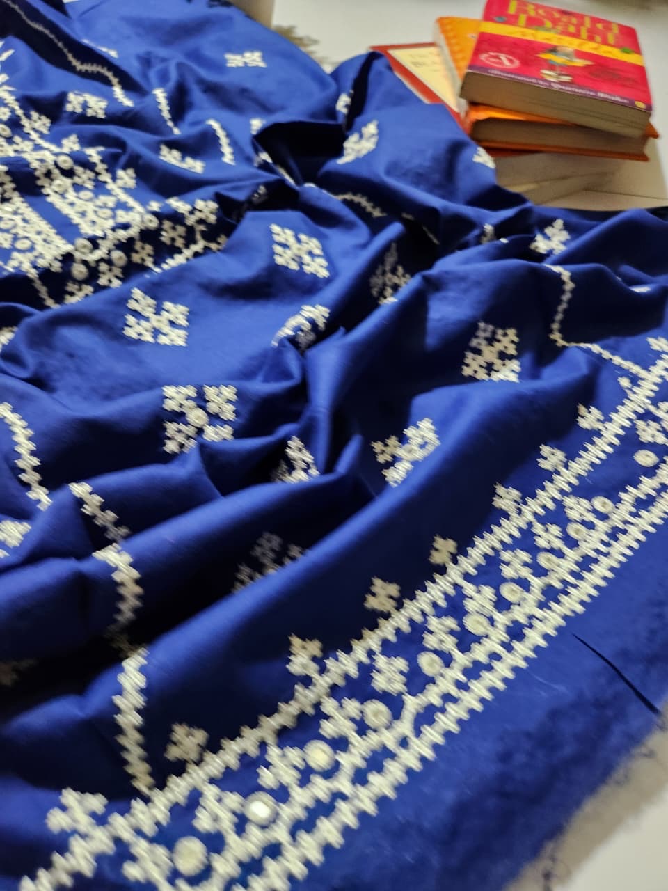 Lawn sindhi hand embroidered shirt