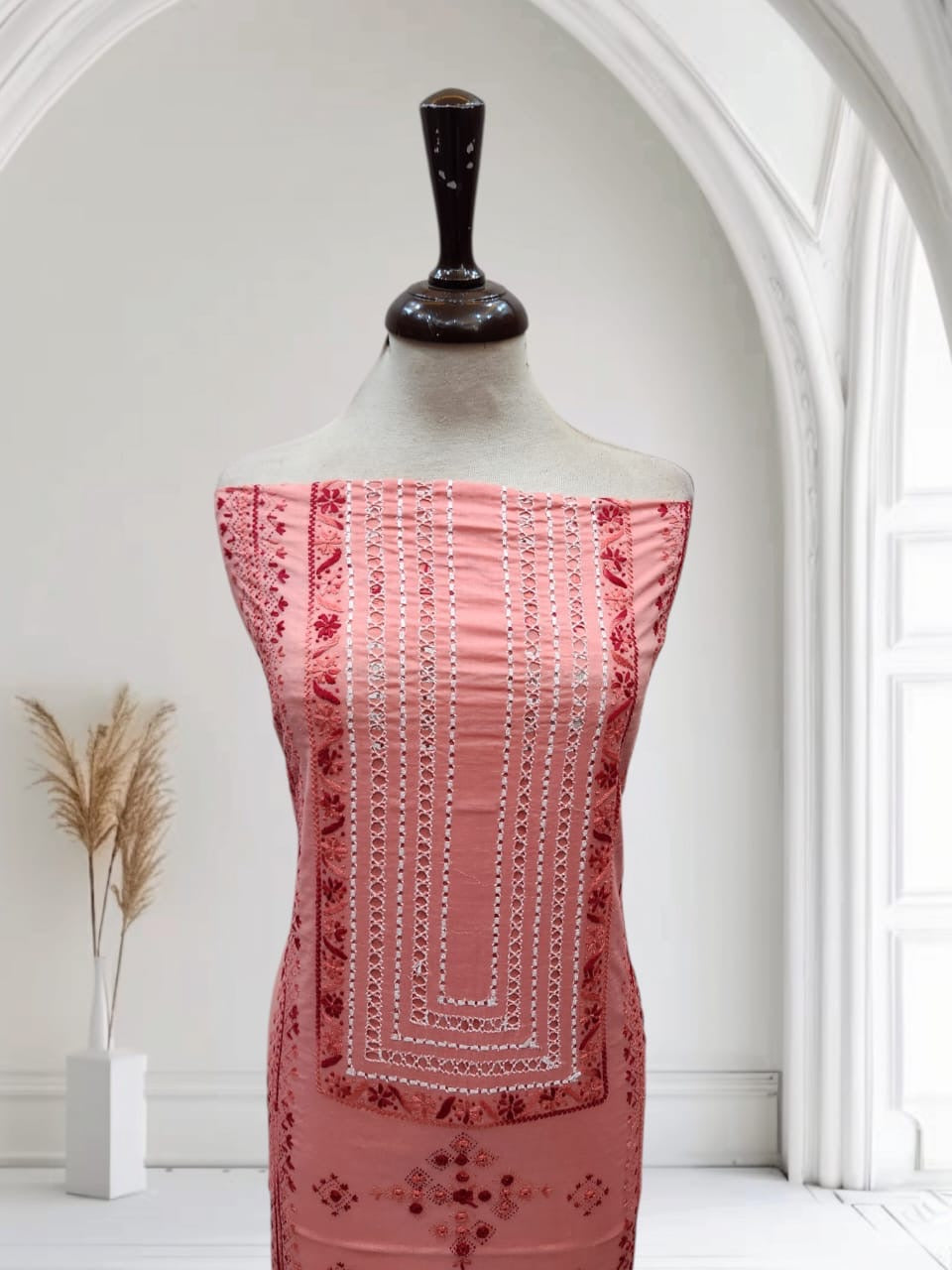 Tarkashi lawn hand embroidered shirt