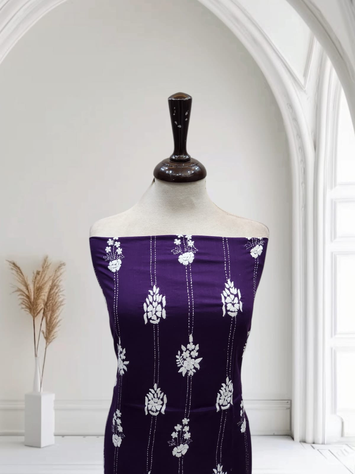 Lawn hand embroidered jaal style shirt
