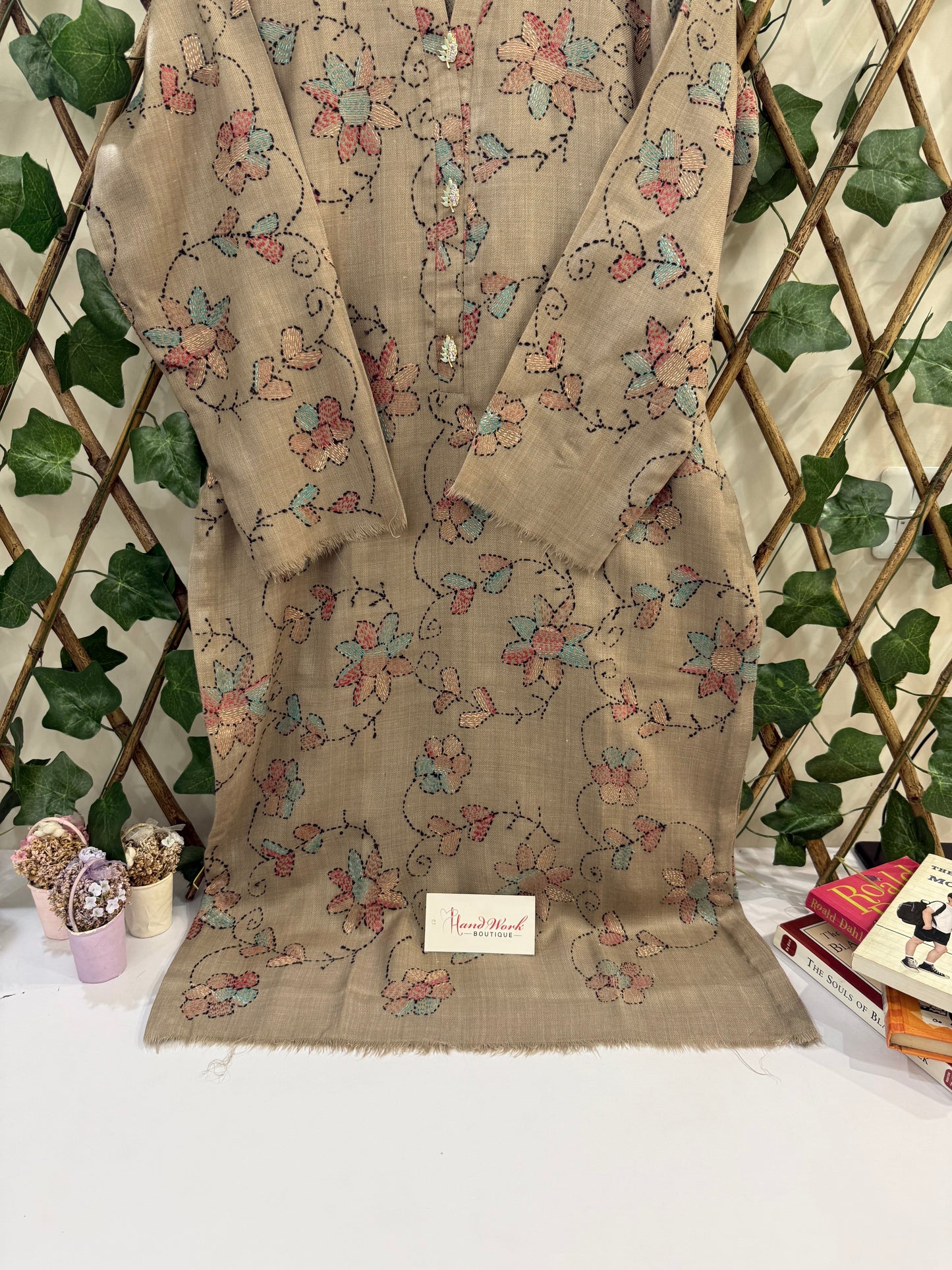 Pashmina kantha kurta size small