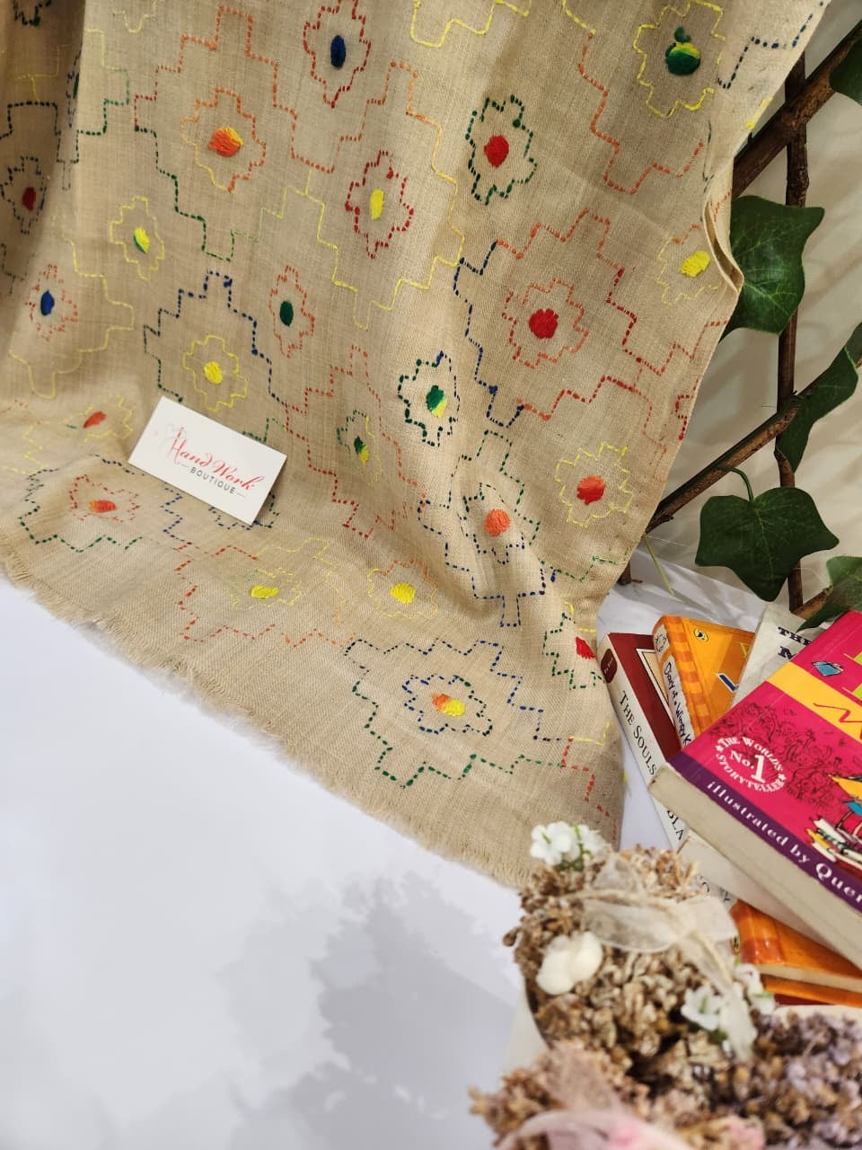 Pashmina kantha kurta size XL