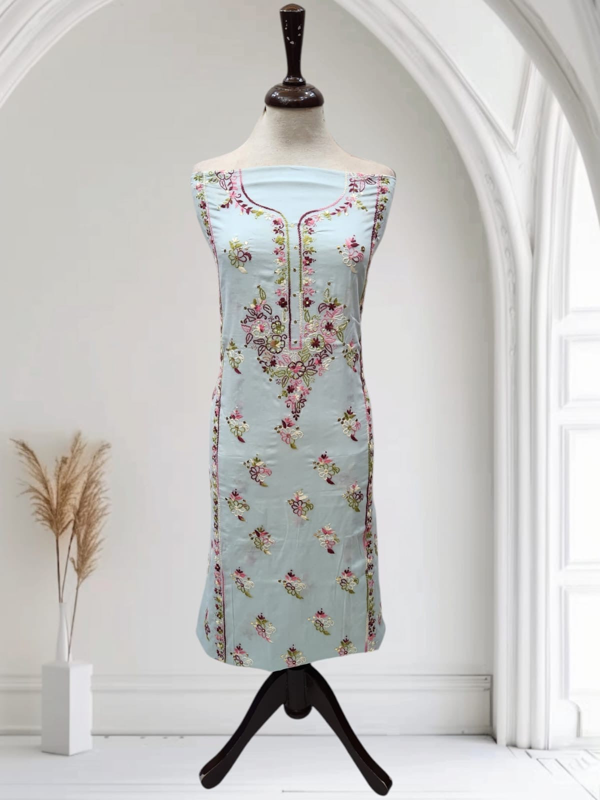 Mukesh lawn hand embroidered shirt