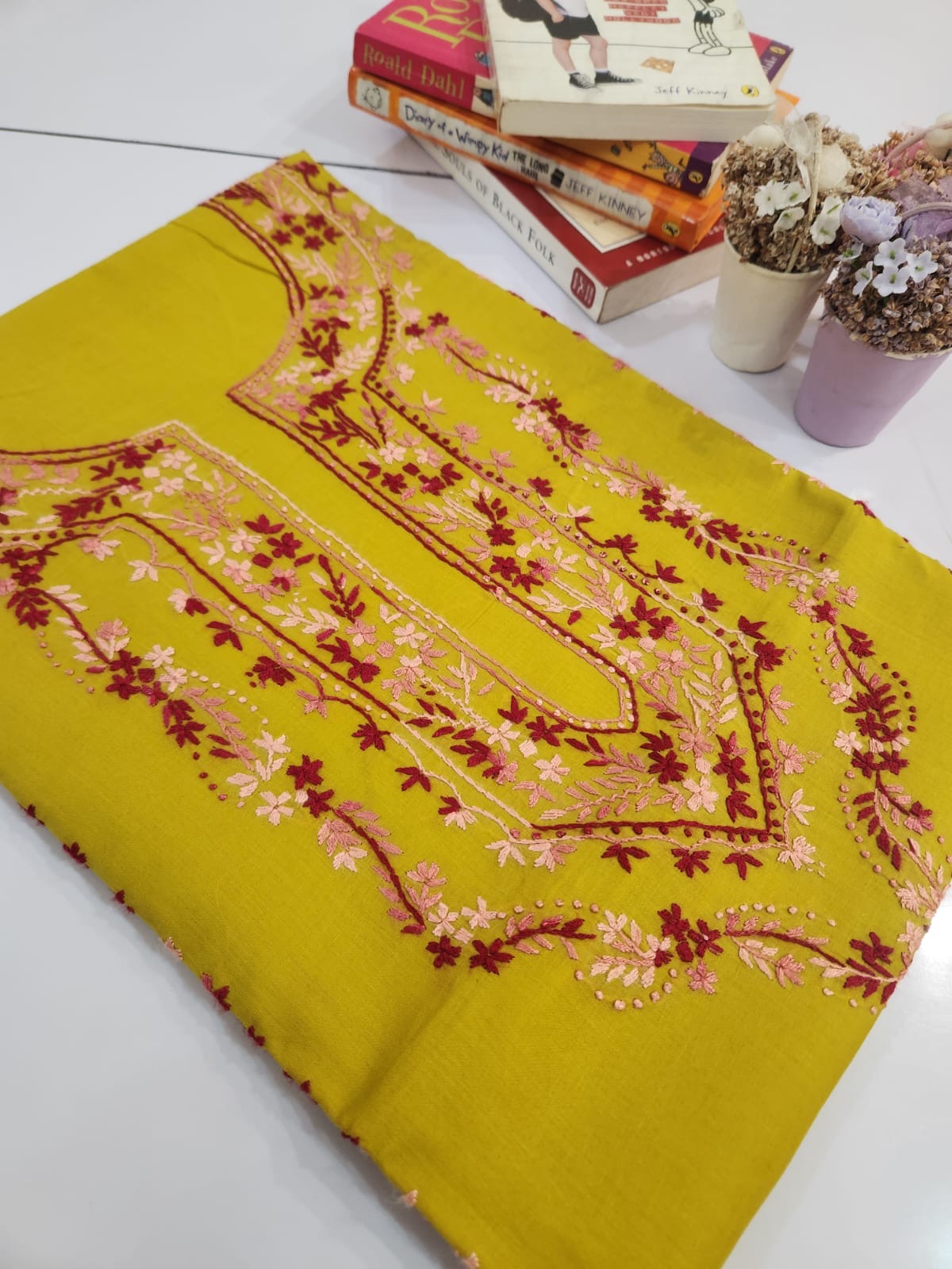 Lawn hand embroidered shirt