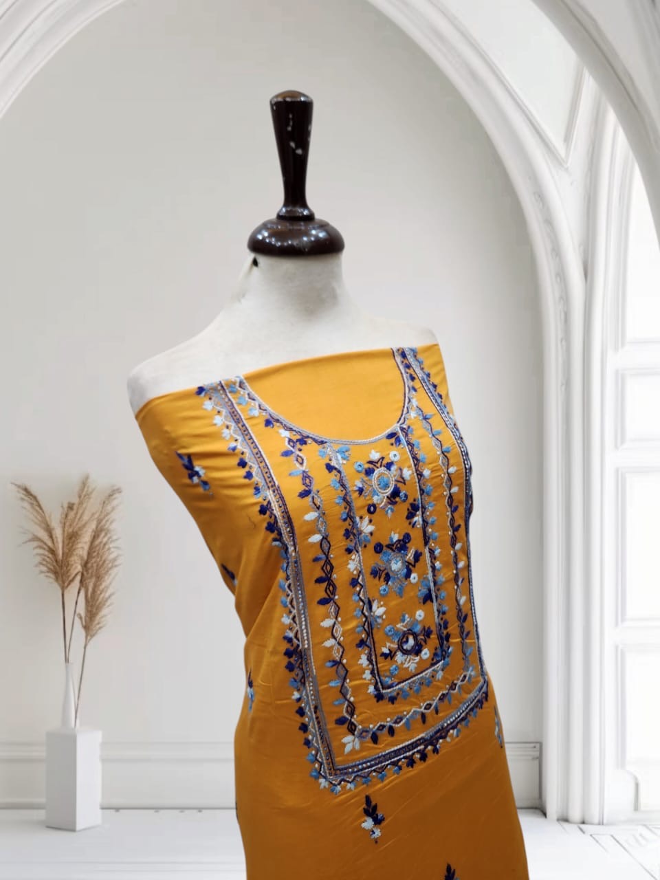 Lawn hand embroidered shirt