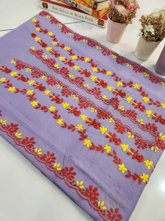 Lawn hand embroidered shirt