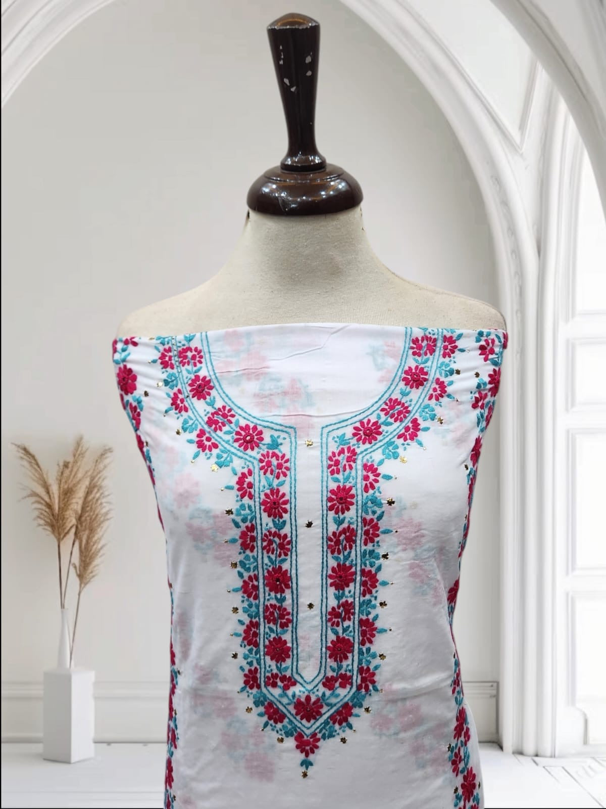 Mukesh Lawn hand embroidered Shirt