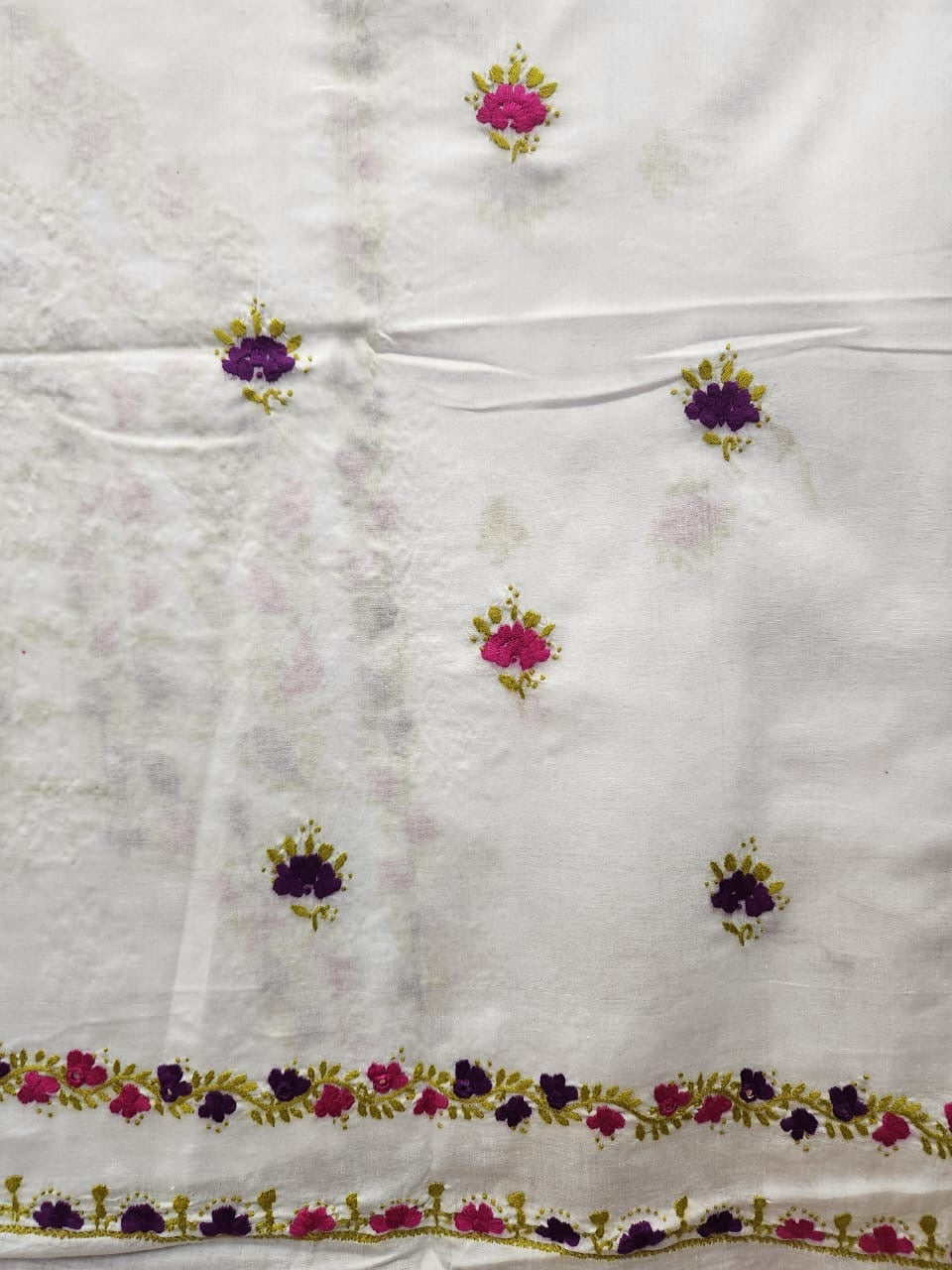 Lawn hand embroidered shirt