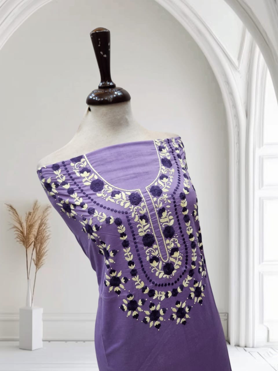 Lawn hand embroidered shirt