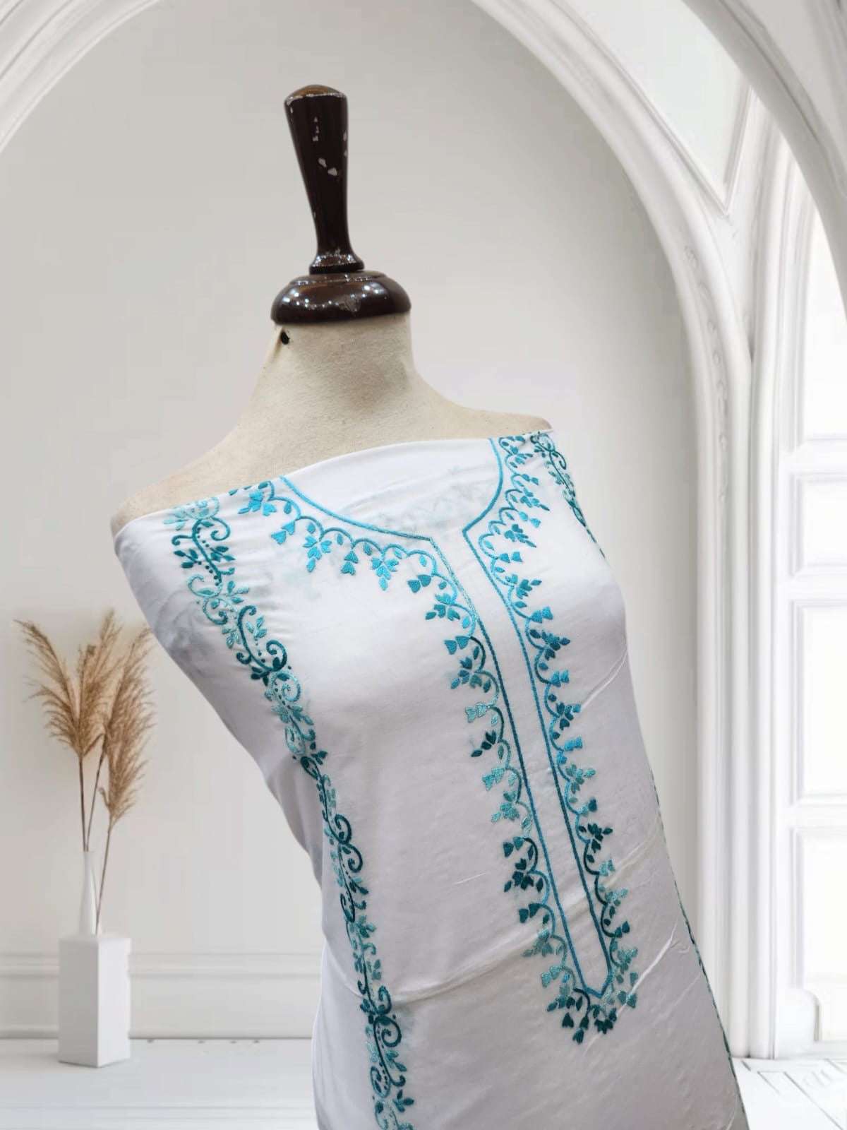 Best for office women’s lawn hand embroidered shirt