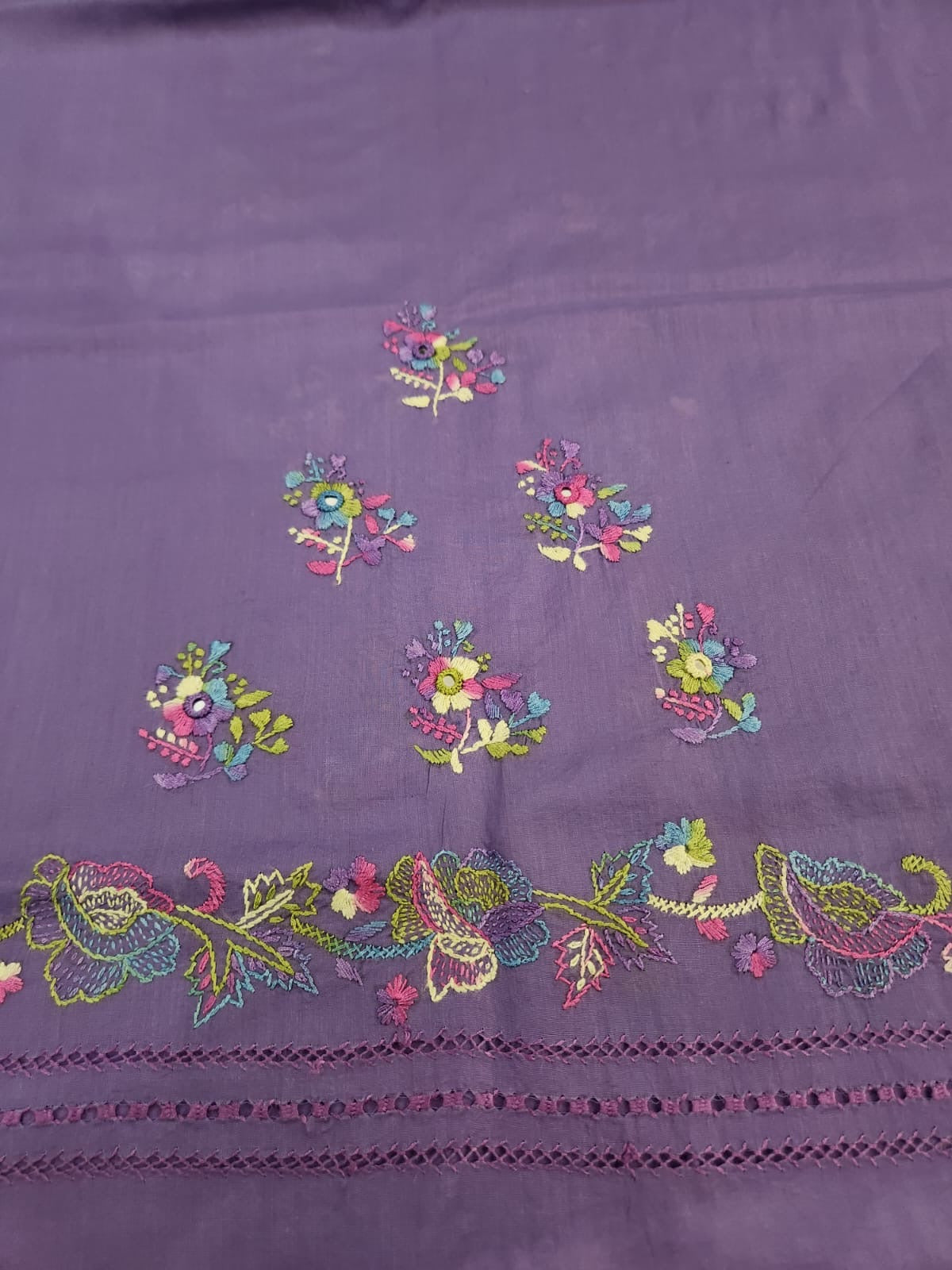 Fresh Lavender Tarkashi lawn Shirt