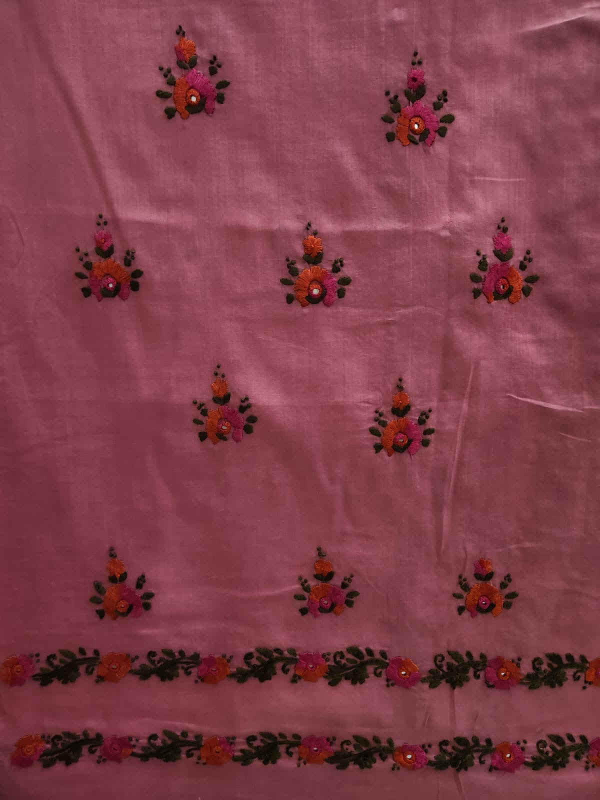 Heavy embroidered lawn shirt