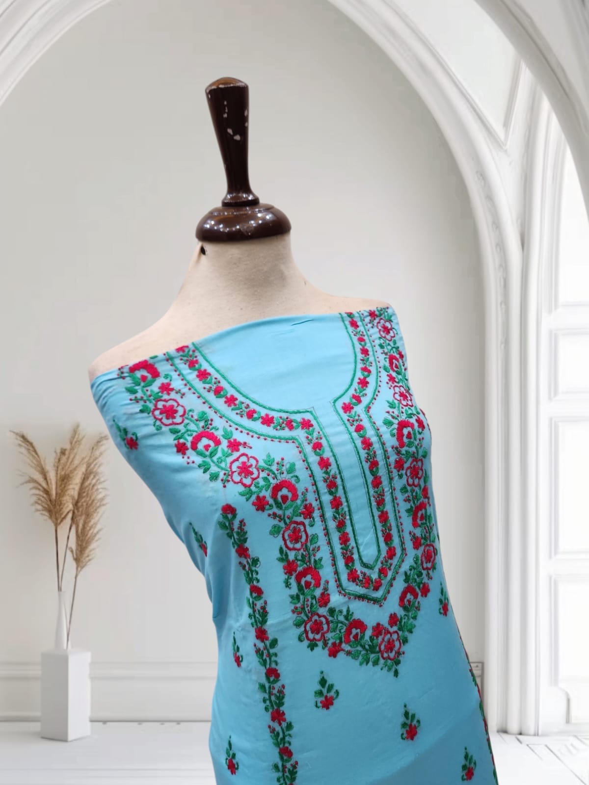 Lawn hand embroidered shirt