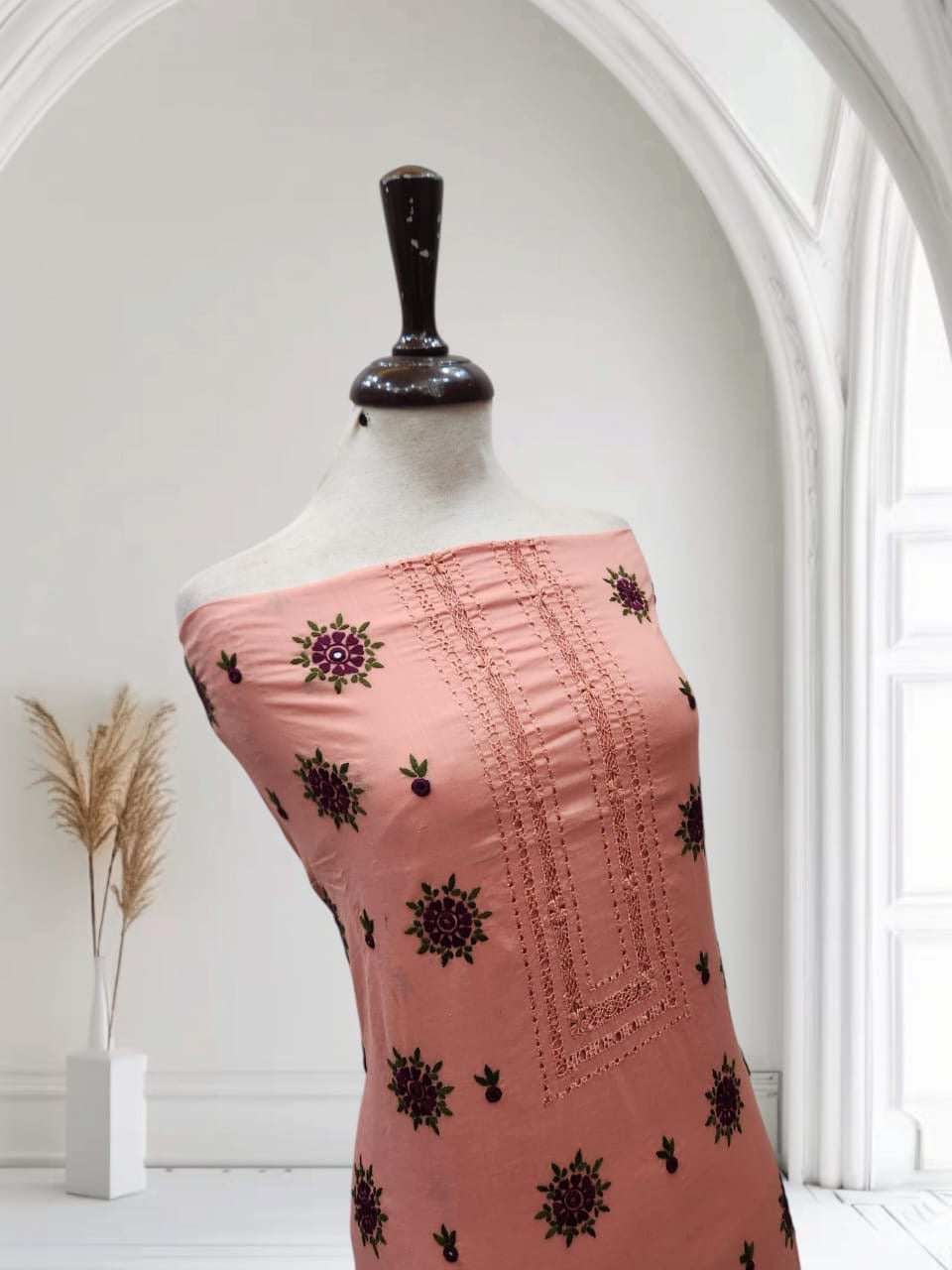 Tarkashi lawn hand embroidered shirt