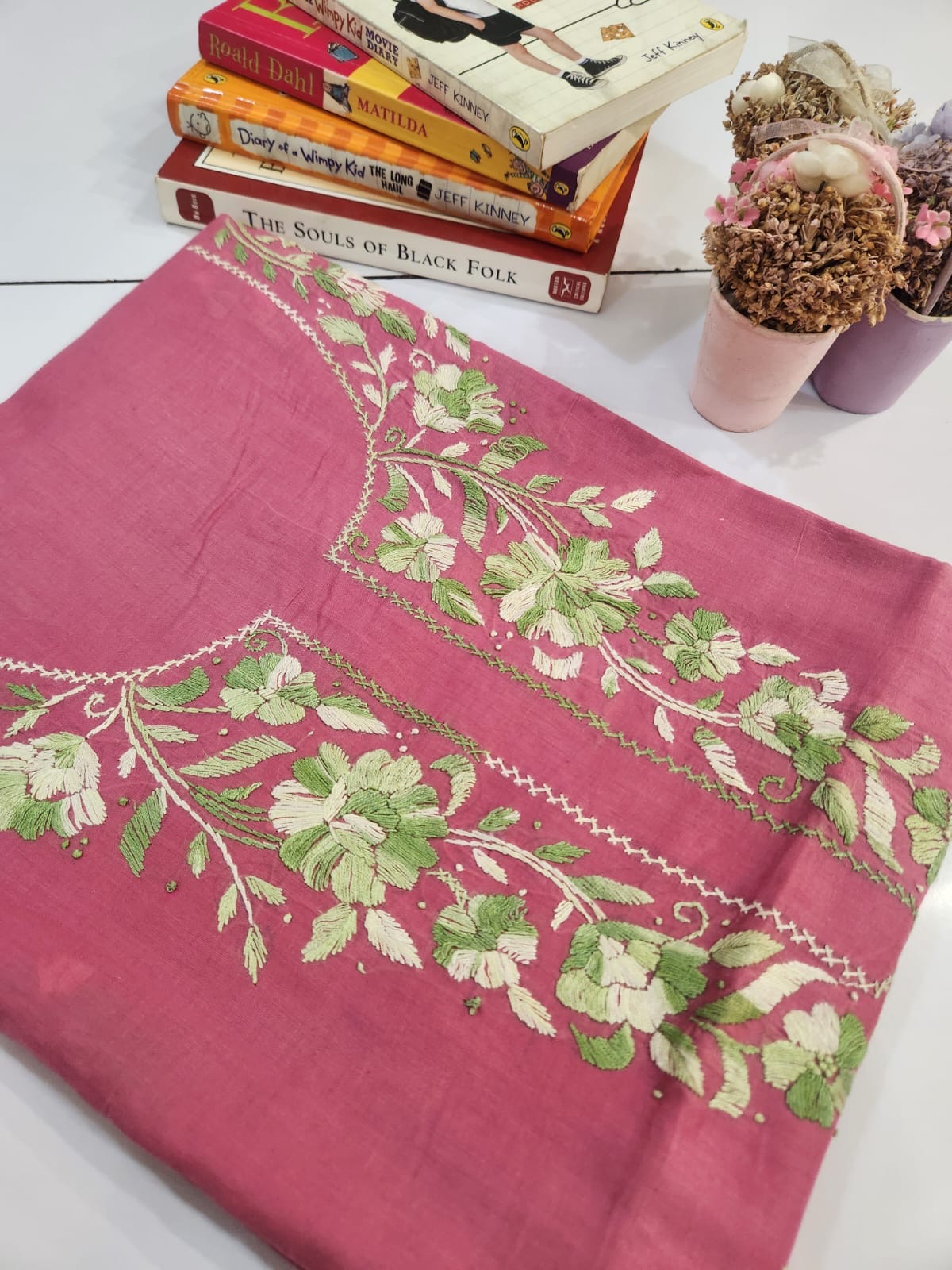 Lawn hand embroidered shirt