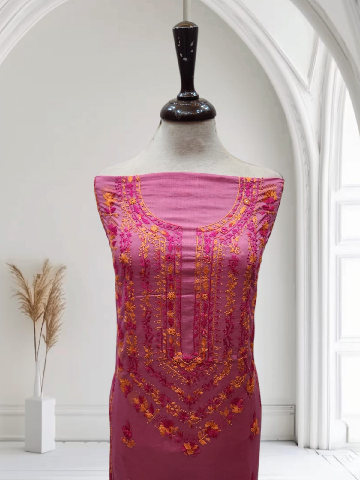 Lawn hand embroidered shirt