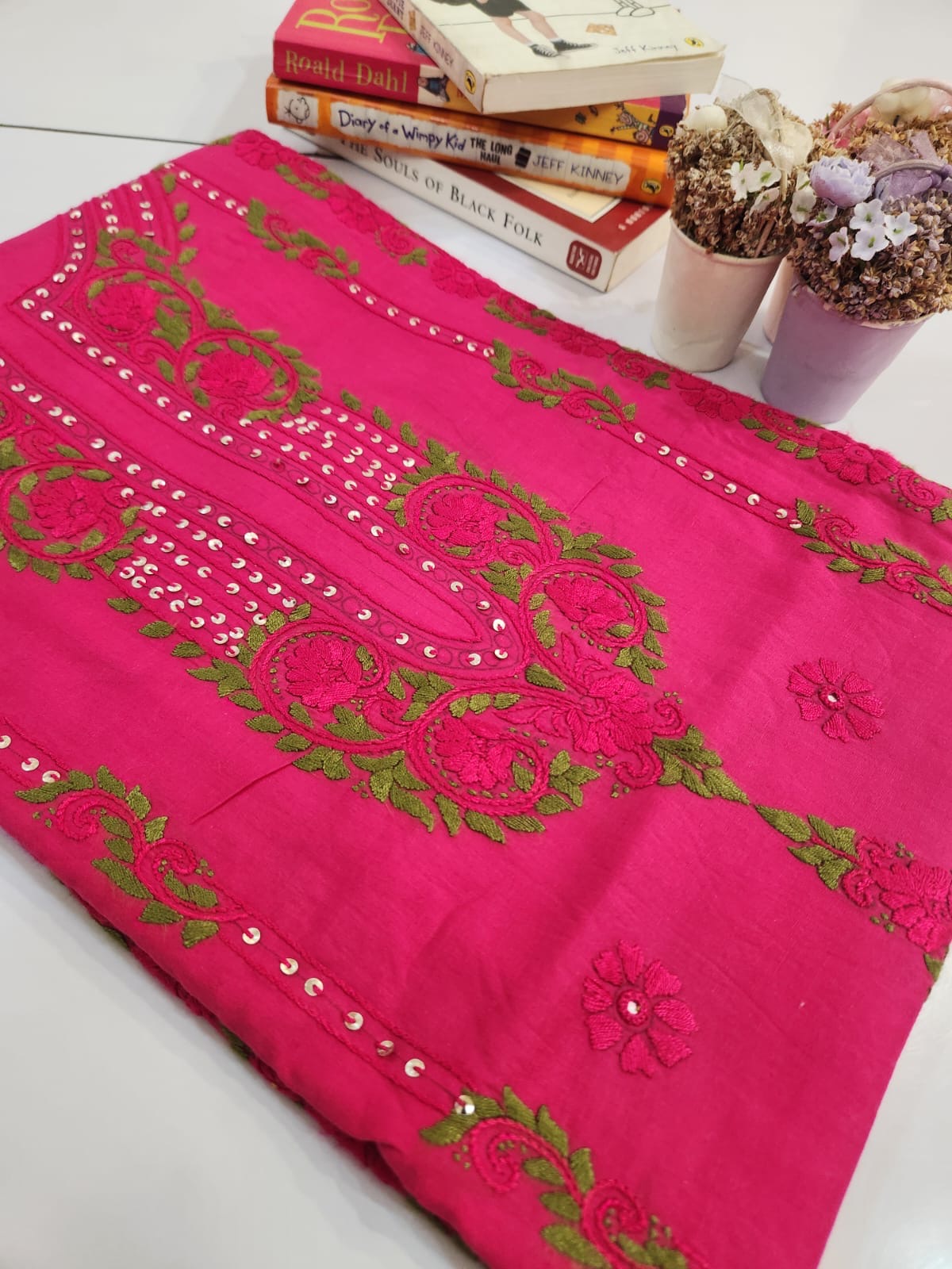 Master article lawn hand embroidered shirt