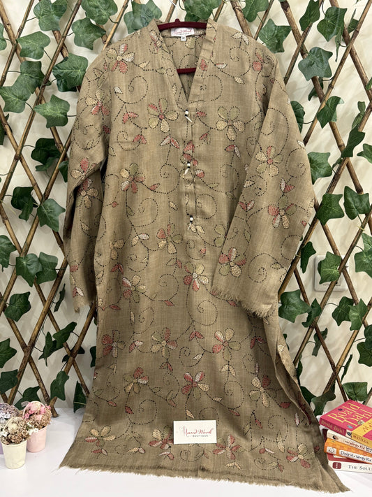 Pashmina Kantha Kurta size Medium