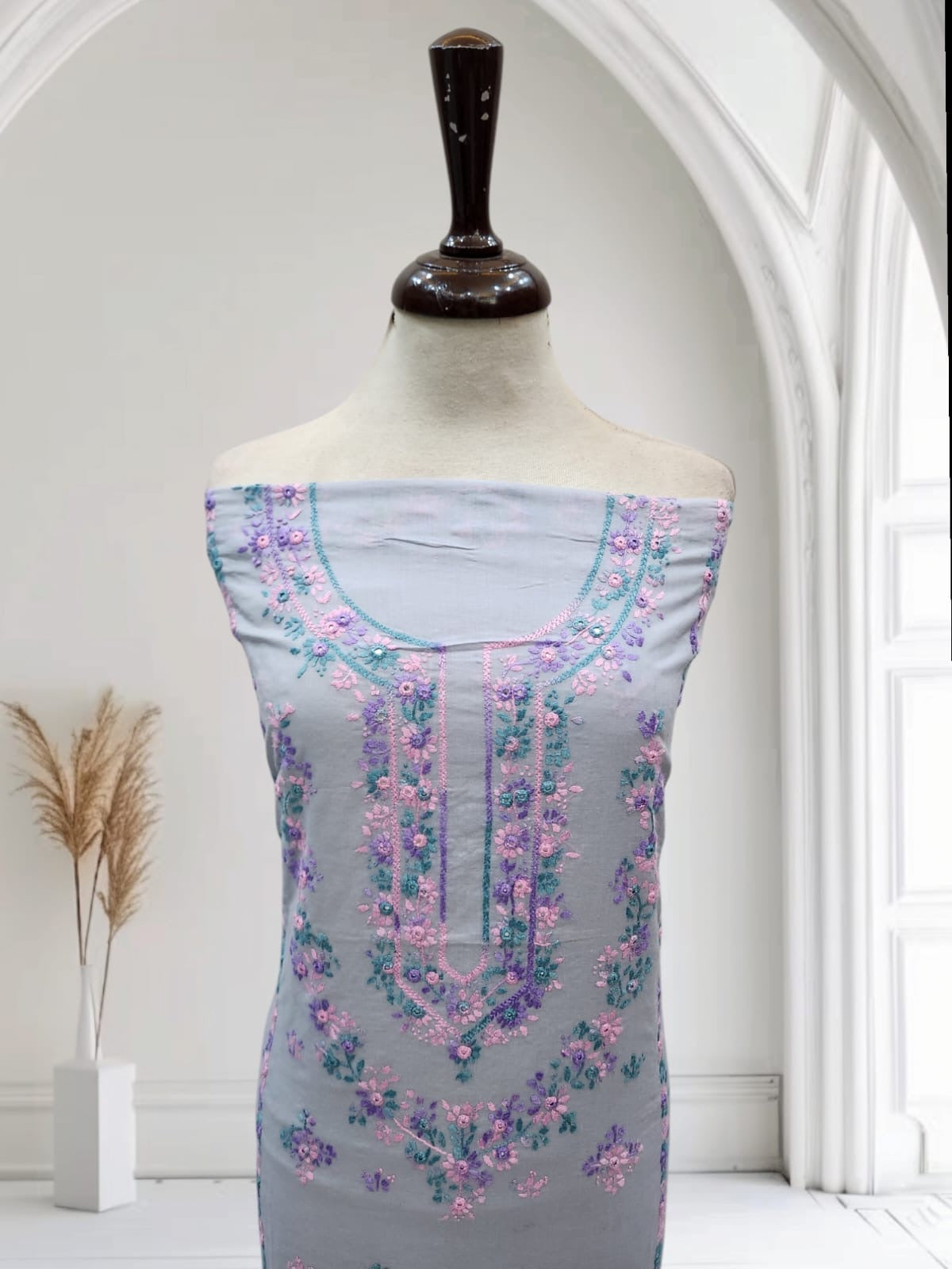 Budget friendly hand embroidered lawn shirt